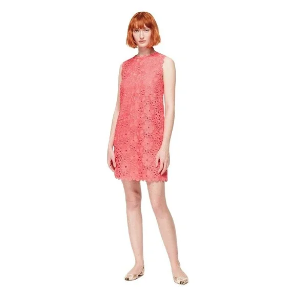 Kate Spade New York Sleeveless Lace Shift Dress Peach Sorbet 12 Nwt $348 Kate Spade New York Sleeveless Lace Shift Dress Peach Sorbet 12 Nwt $348